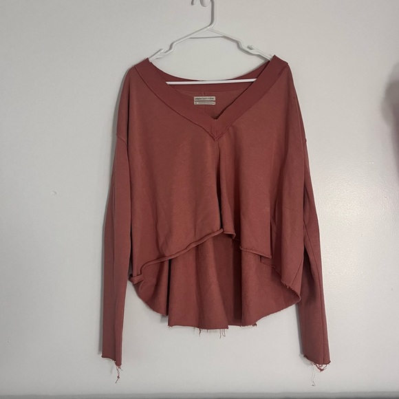 Pink V Neck Urban Outfitters Sweater - Picture 3 of 7